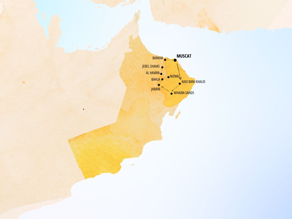 Alla scoperta dell'Oman - itinerario